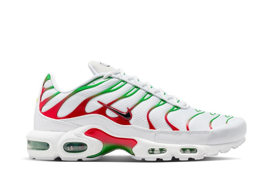 Air Max Plus - White Black Kelly Green University Red